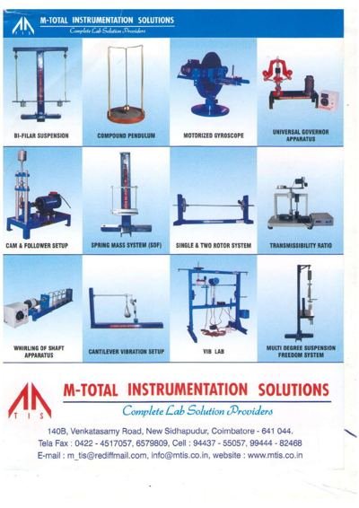 Dynamics Lab Equipment catalogue page 2
